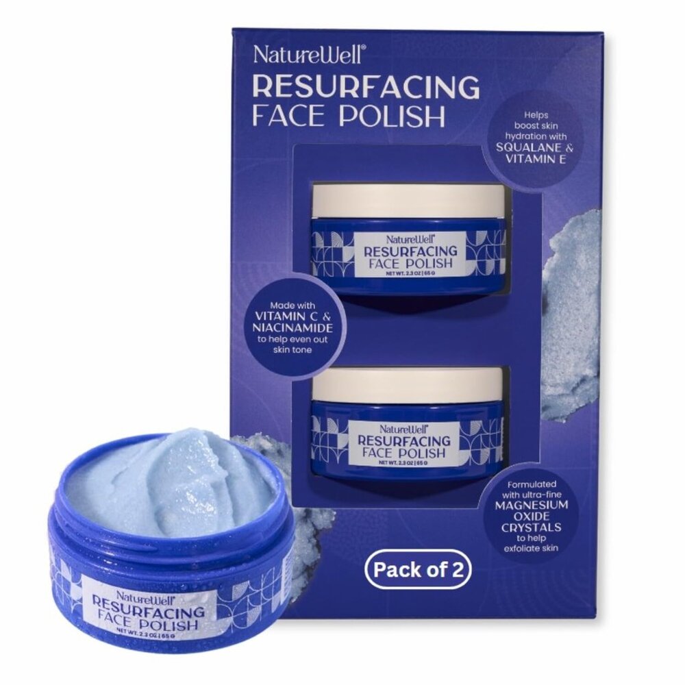 Nature Well Vitamin C Face Polish Exfoliator – 2 Pack (2.3 oz Each)